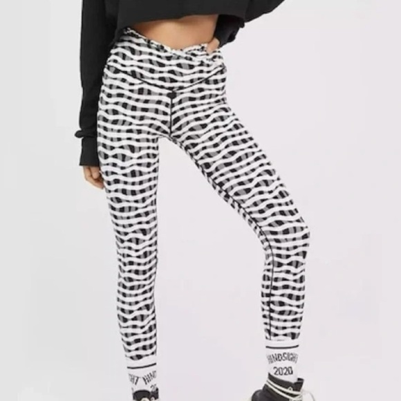 aerie Pants - Aerie NWT American eagle crossover leggings in black white checkered print M